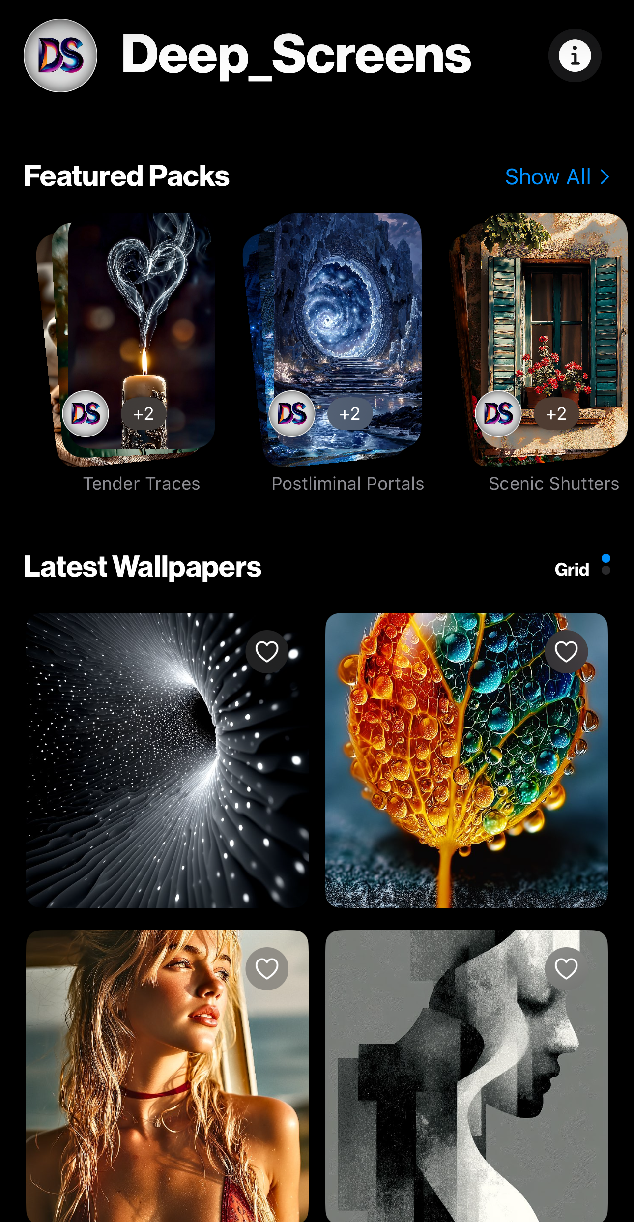 Show Walls featured packs and latest wallpapers